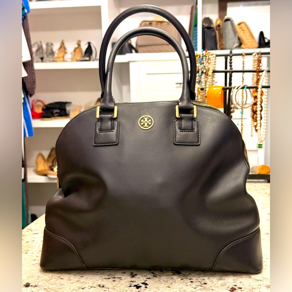 Tory Burch Black Double Handle Bag